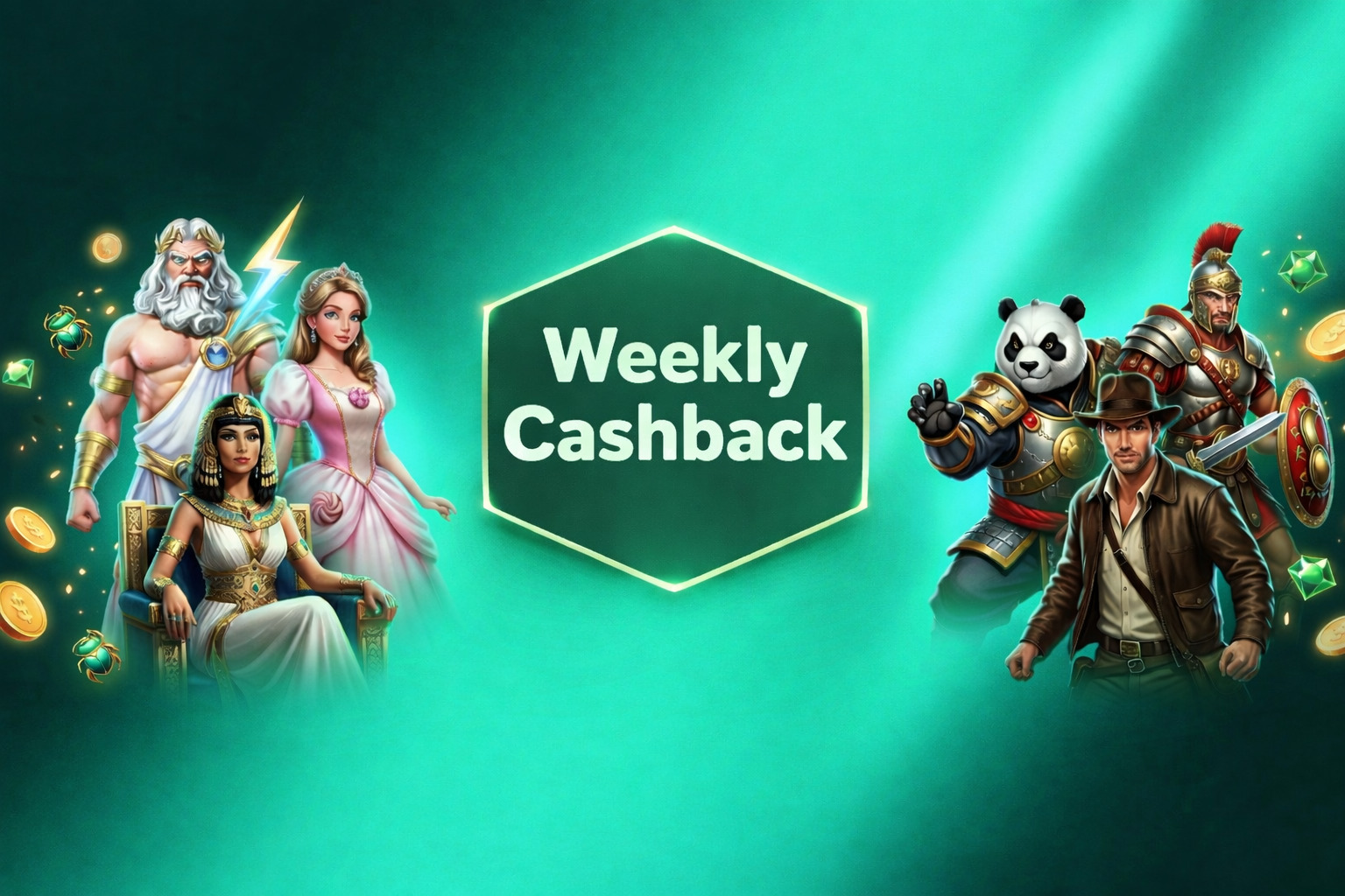 Weekly Cashback - Get weekly cashback on your Casino net losses. The percentage and conditions depend on your VIP level.